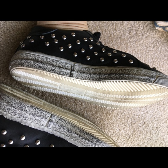 Crown Leather Distressed Sneakers Size Euro 38 - Picture 3 of 7